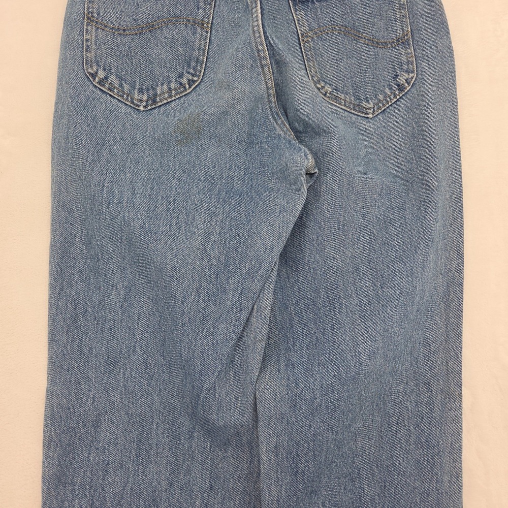 VTG Lee Mens Straight Leg Jeans 33x36 Fits 32x35 Blue Union Made USA 205-5591 - Picture 15 of 16